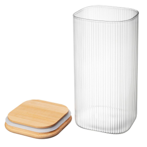 Pojemnik szklany kwadrat JEFF 1400ml Pojemnik szklany kwadrat JEFF 1400ml